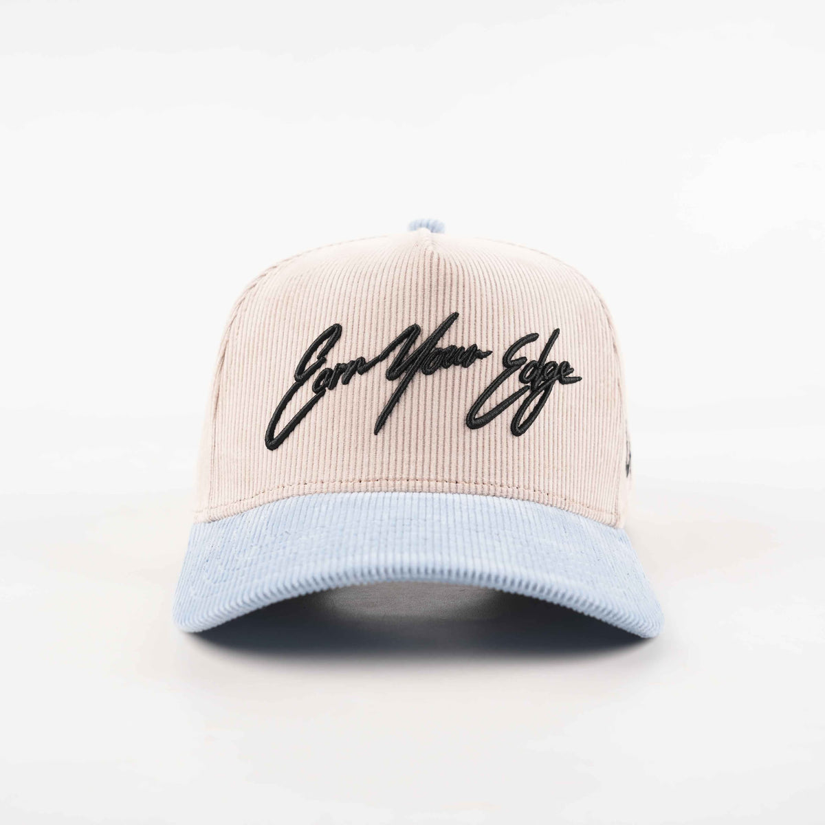 Grey + Blue Corduroy Hat