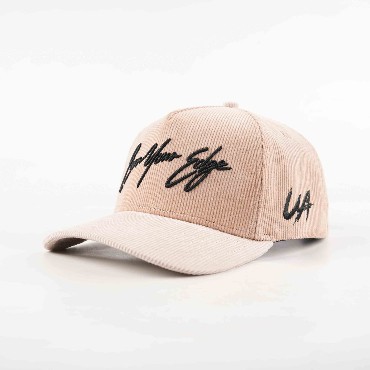 Tan + Grey Corduroy Hat