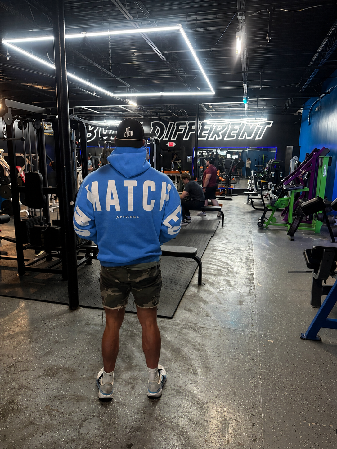 Velocity Blue Oversized Hoodie