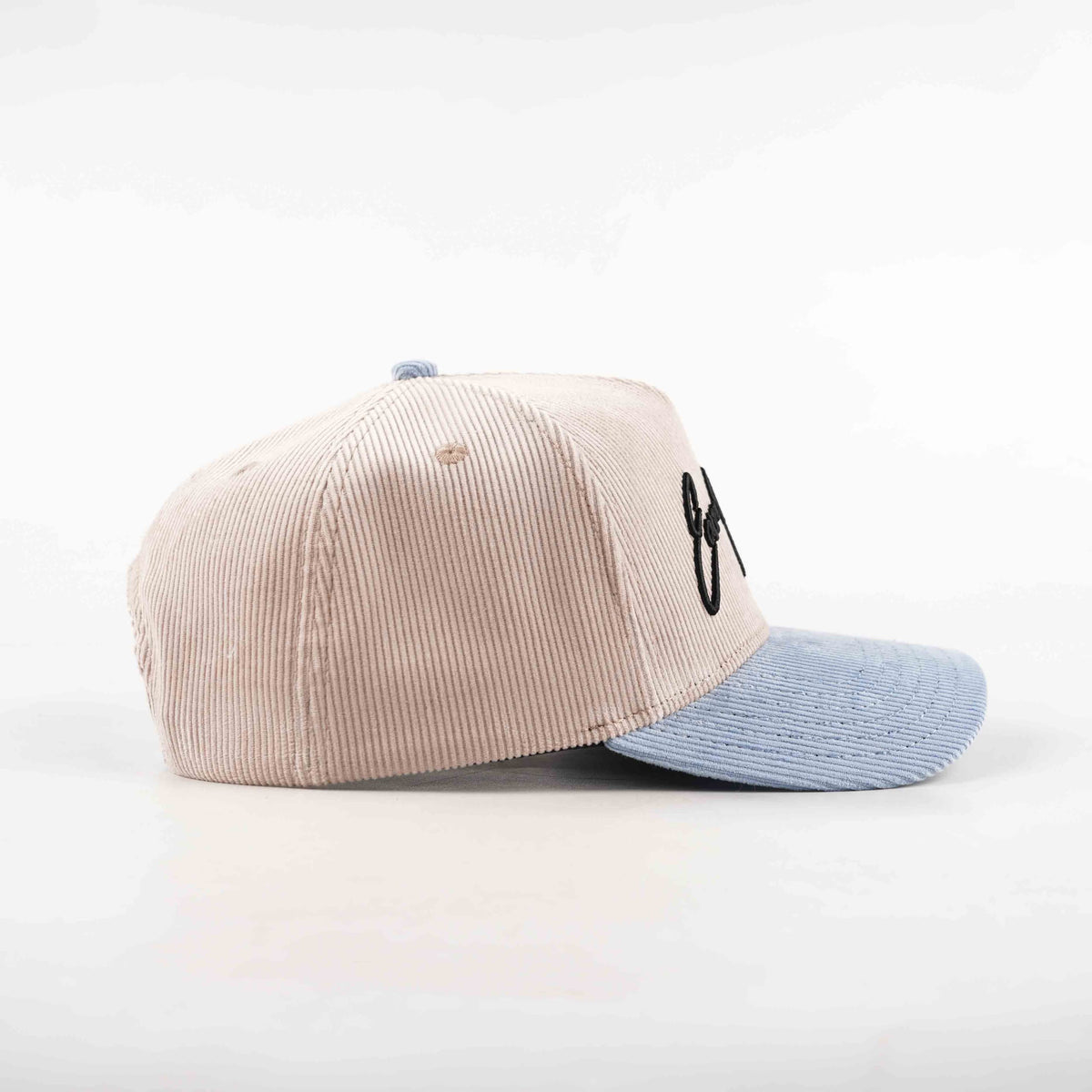 Grey + Blue Corduroy Hat