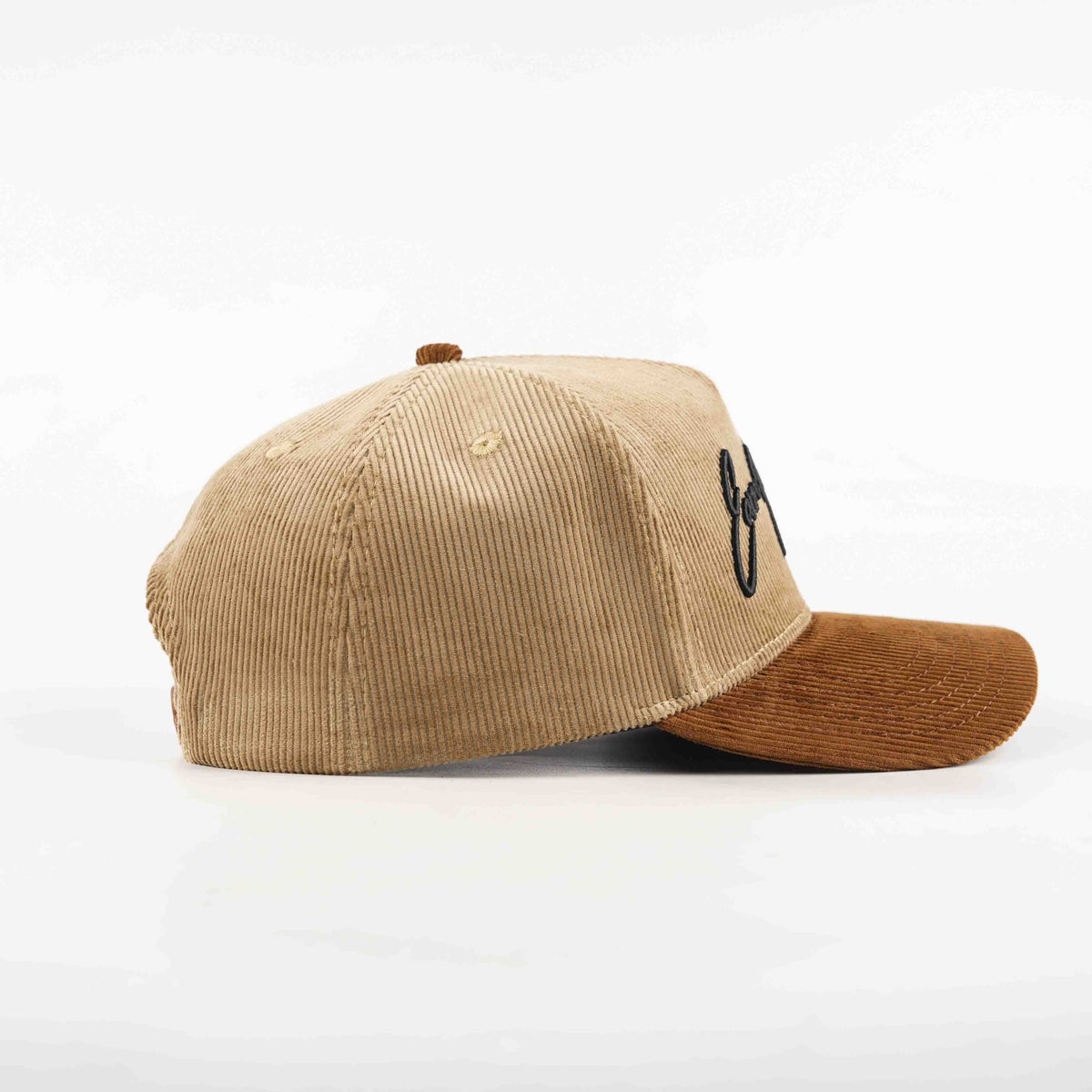 Green + Brown Corduroy Hat