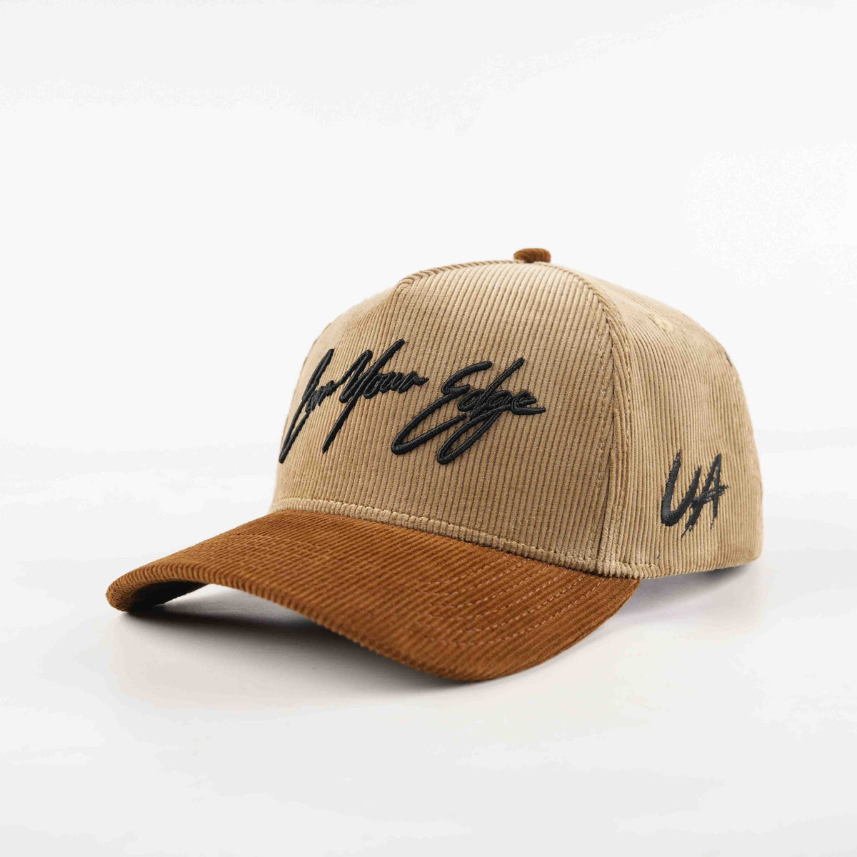 Green + Brown Corduroy Hat