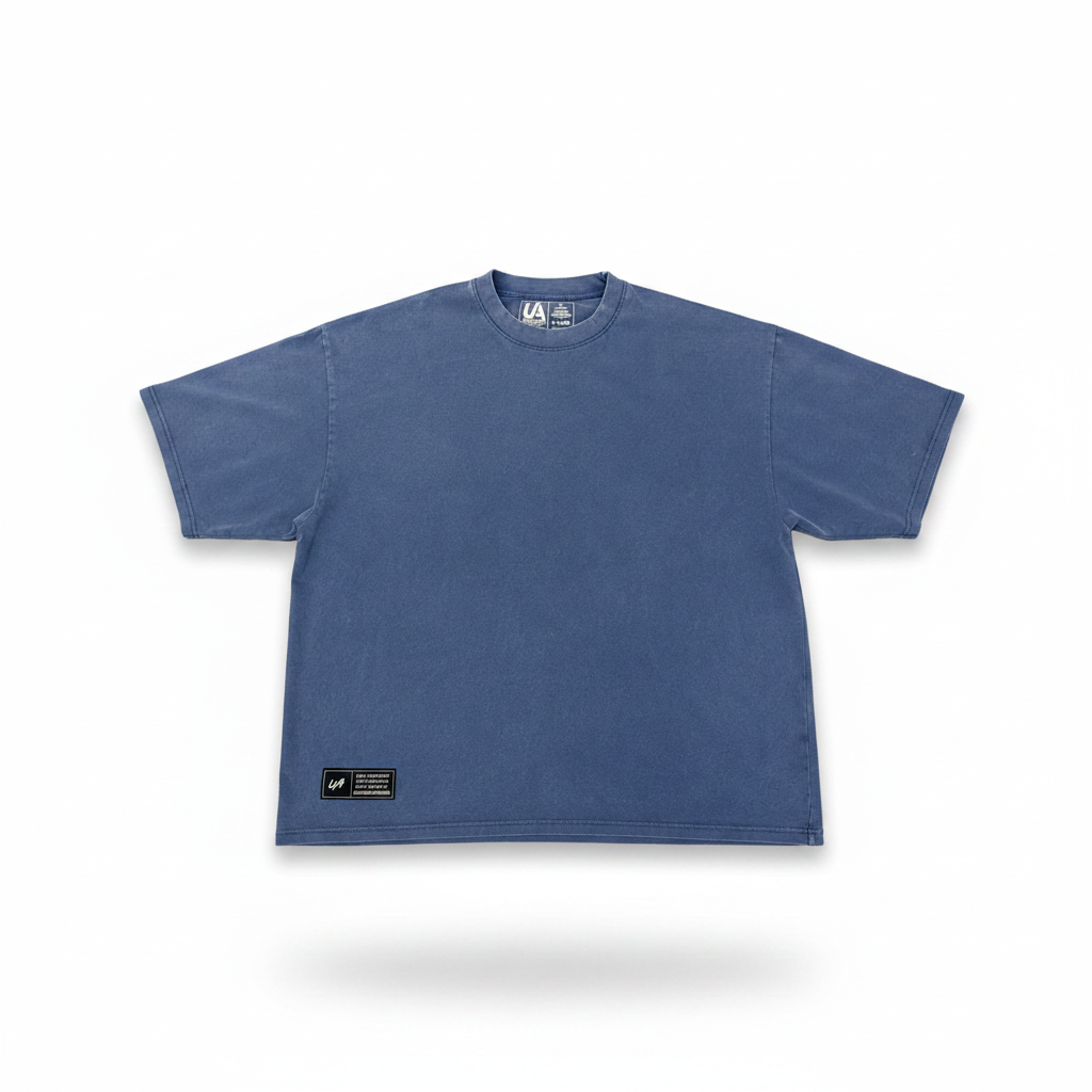 Washed Navy Oversized Bullseye T-Shirt