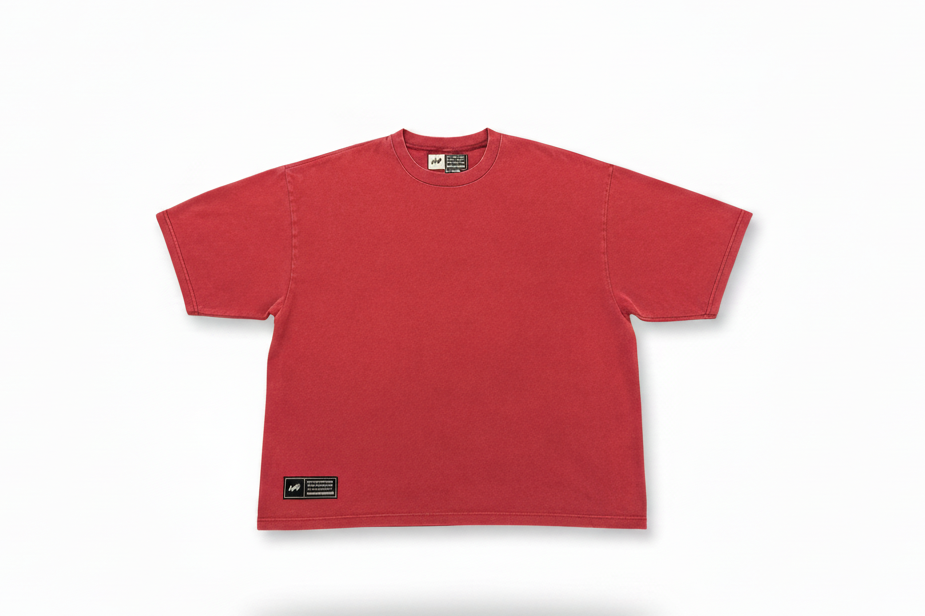 Washed Red Oversized Bullseye T-Shirt
