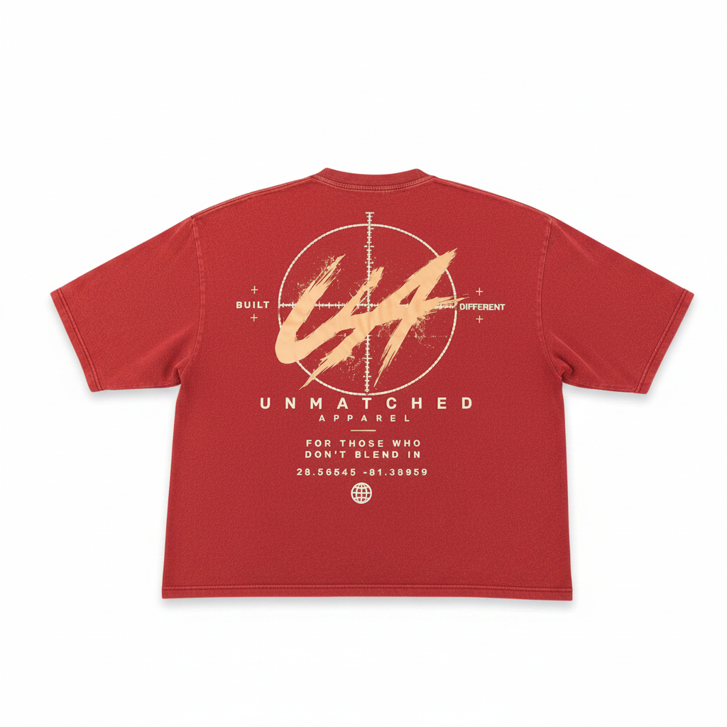 Washed Red Oversized Bullseye T-Shirt