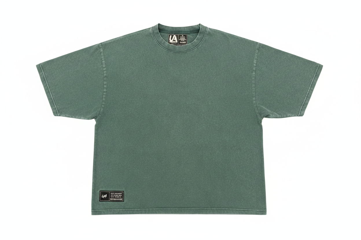 Washed Green Oversized Bullseye T-Shirt