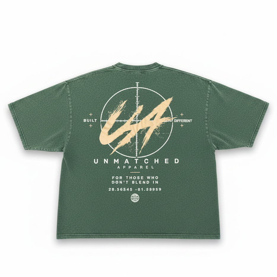 Washed Green Oversized Bullseye T-Shirt