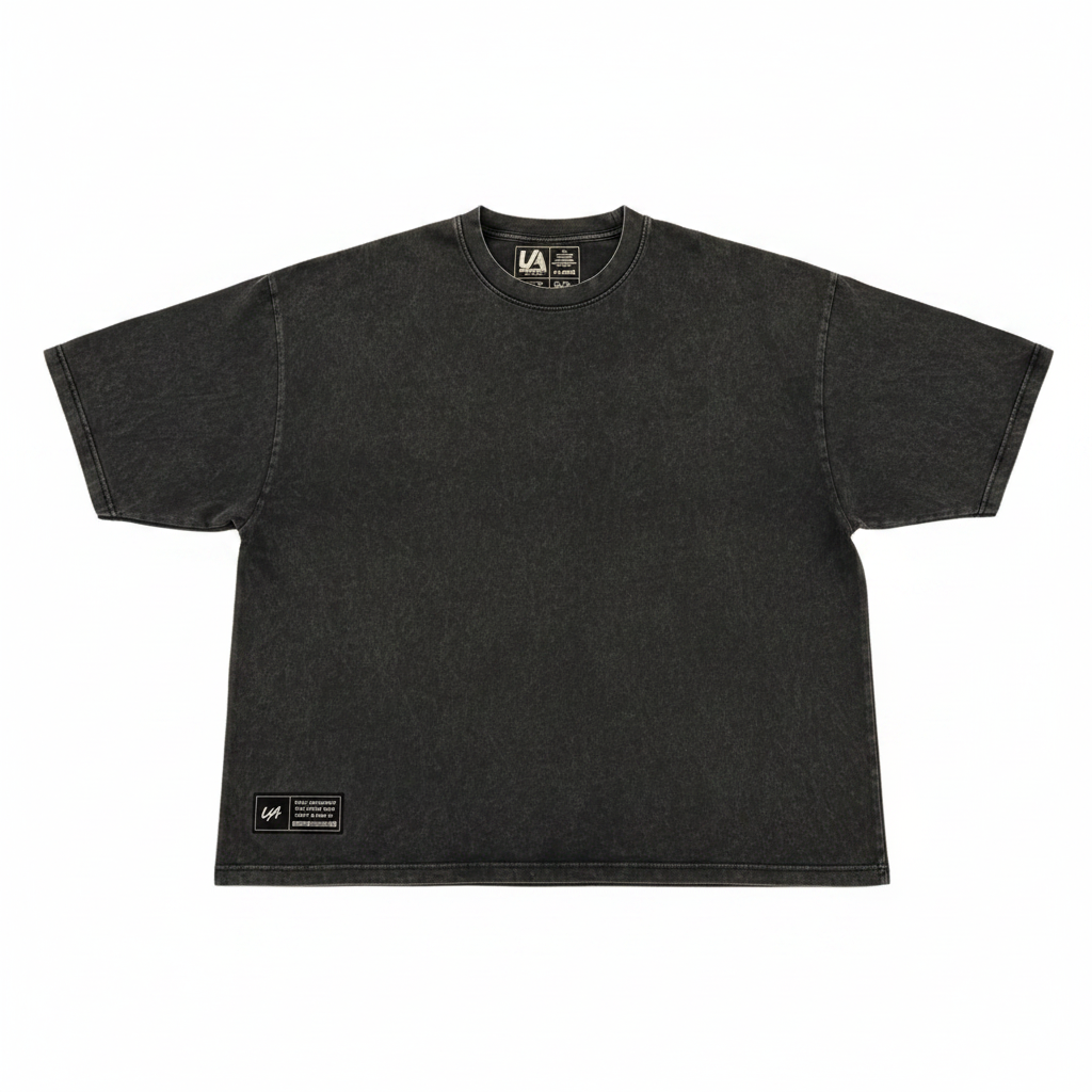 Washed Black Oversized Bullseye T-Shirt
