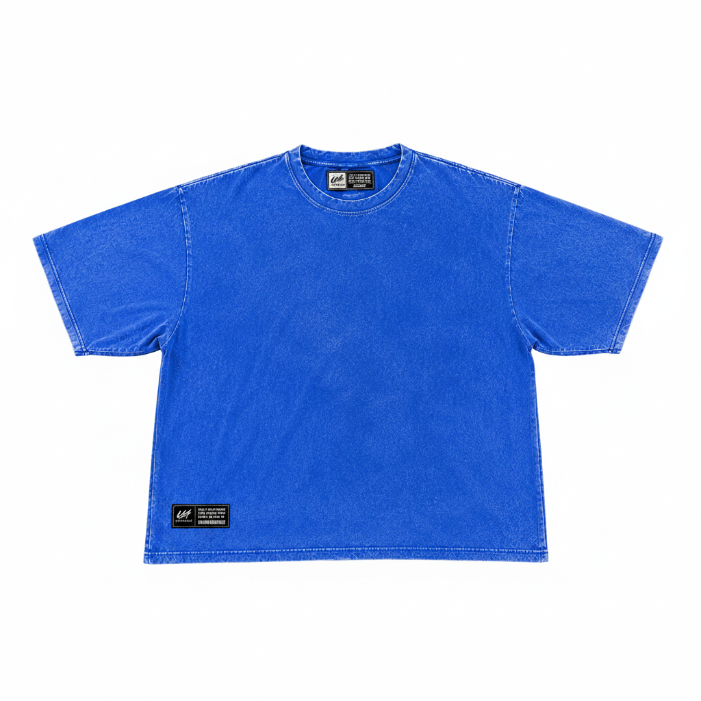 Washed Blue Oversized Bullseye T-Shirt