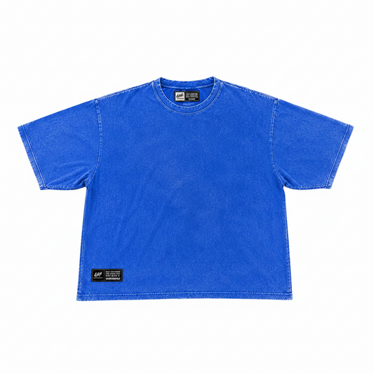Velocity Blue Bullseye extra oversized T-shirt by Unmatched Apparel – front