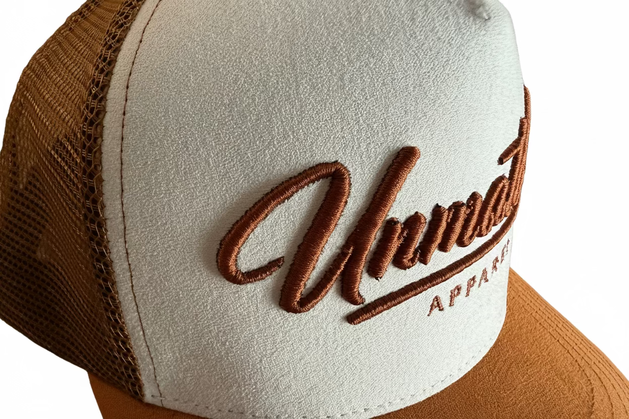 Brown Suede Unmatched Trucker Hat