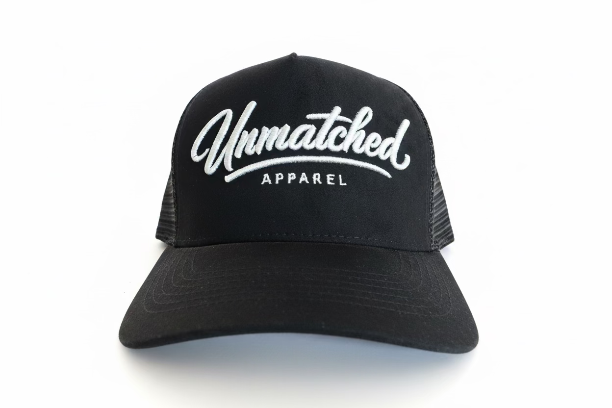 Black Suede Unmatched Trucker Hat