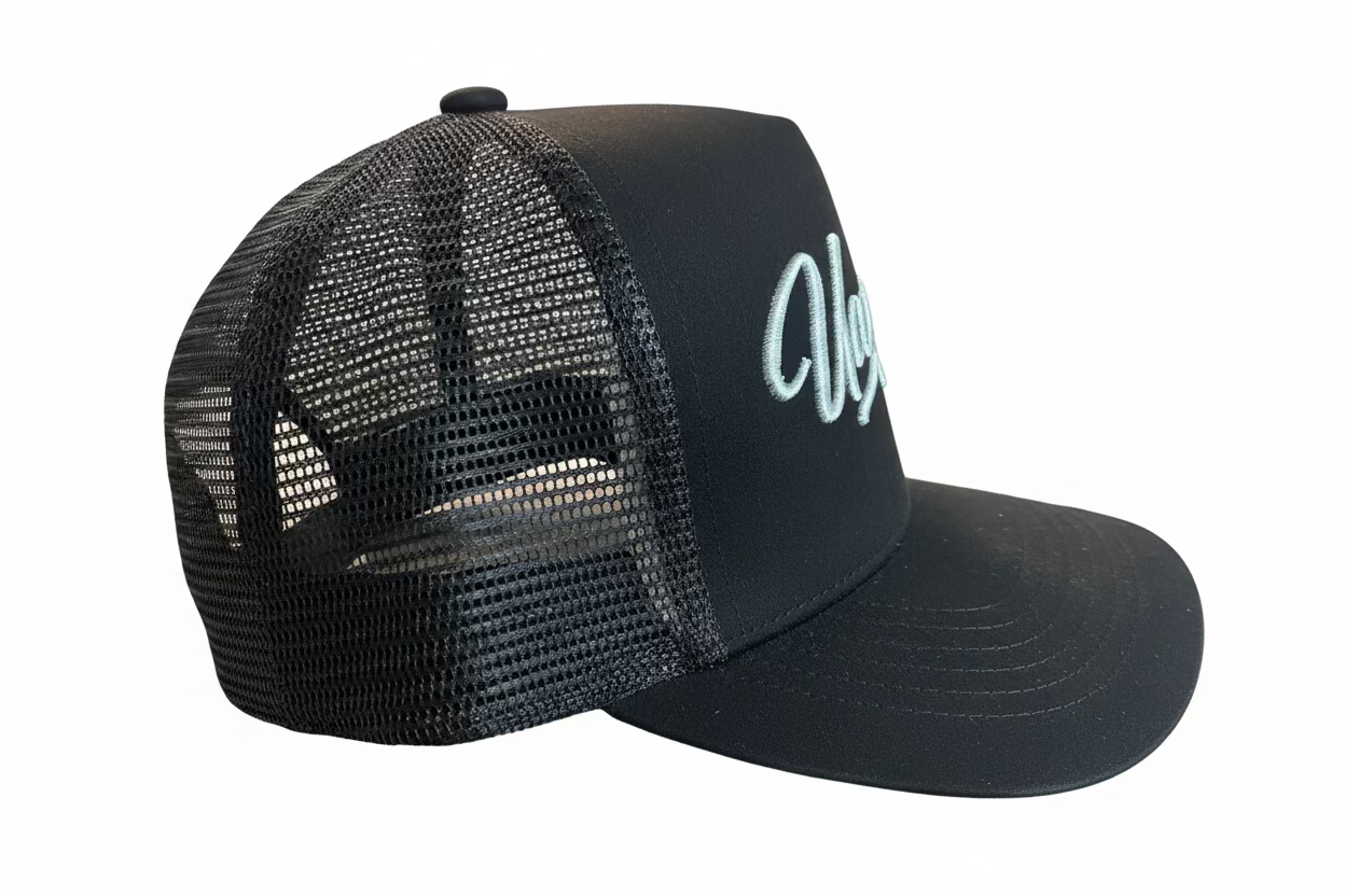 Black Suede Unmatched Trucker Hat