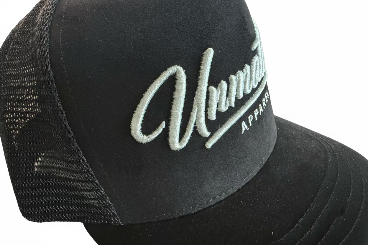 Black Suede Unmatched Trucker Hat