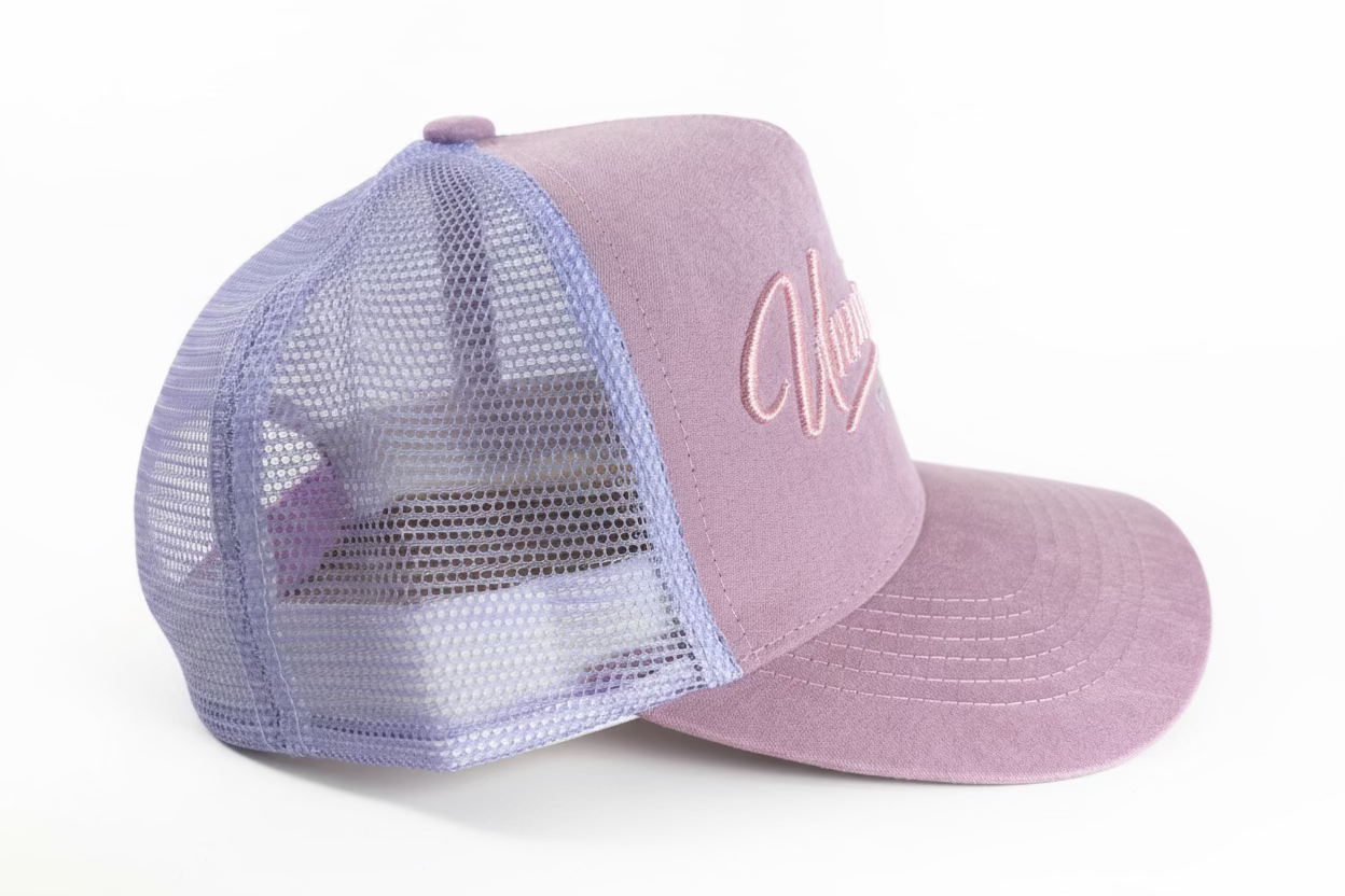 Violet Suede Unmatched Trucker Hat